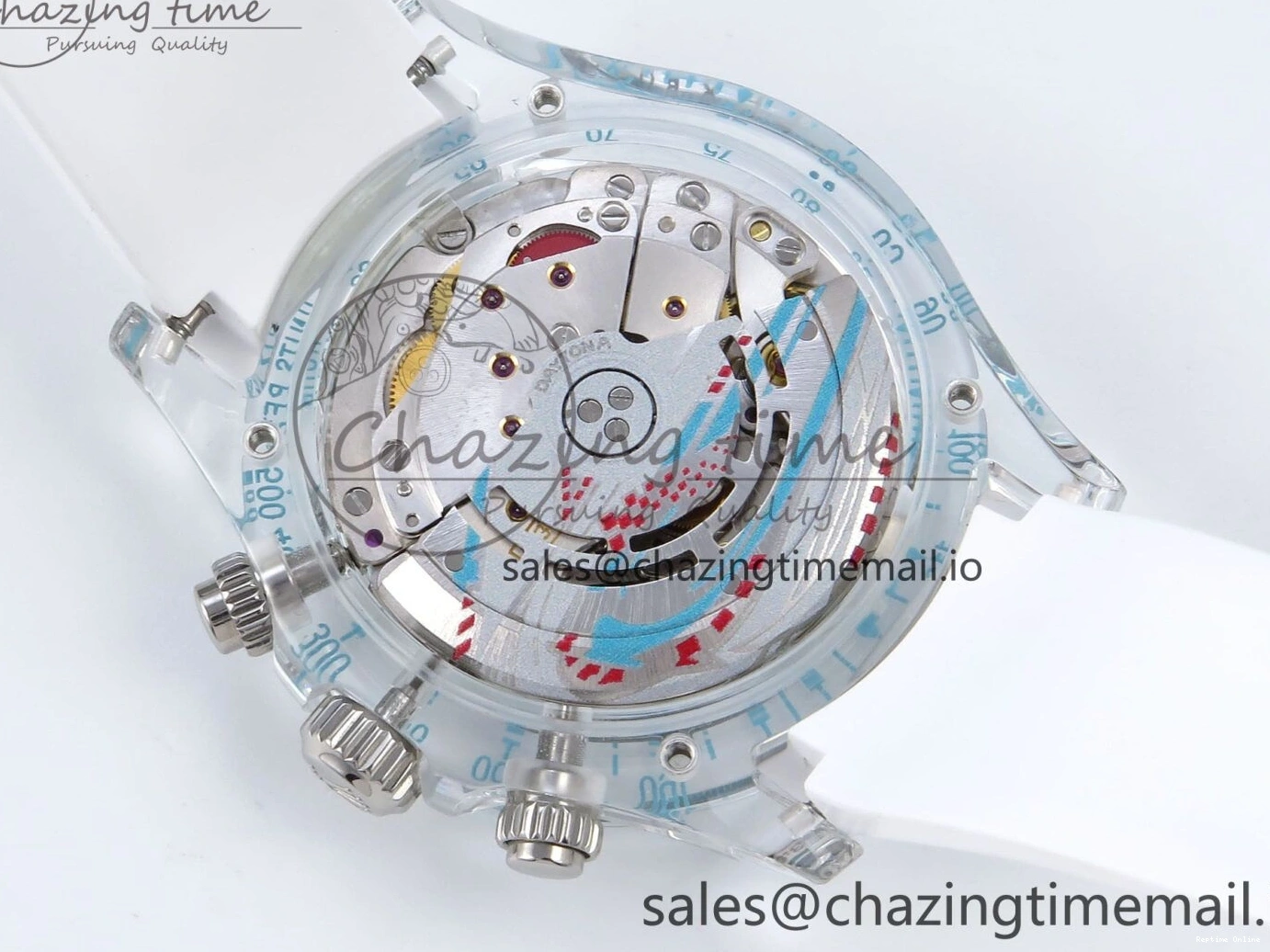 0131 Sophisticated Daytona AET Remould N6F 1:1 Best Edition Blue Dial on Rubber Strap SA 917